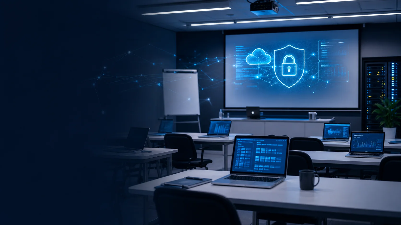 Salle de formation cybersécurité et cloud sécurisé