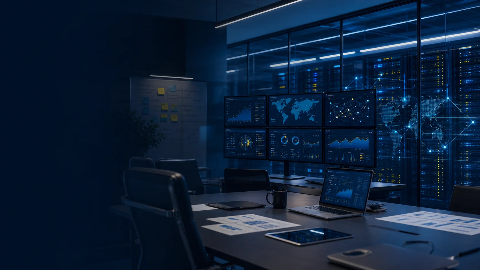 Salle de pilotage cyber et conseil IT